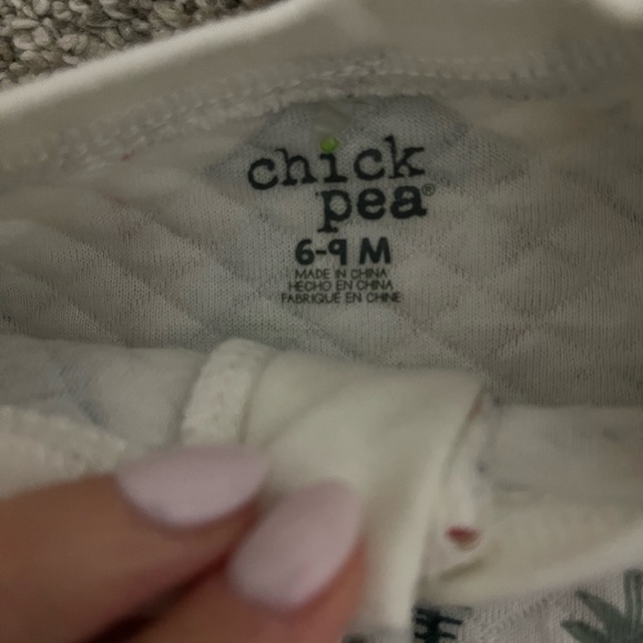 Chickpea quilted Zip footie Christmas Tree Onesie | 6-9 months - Picture 2 of 2